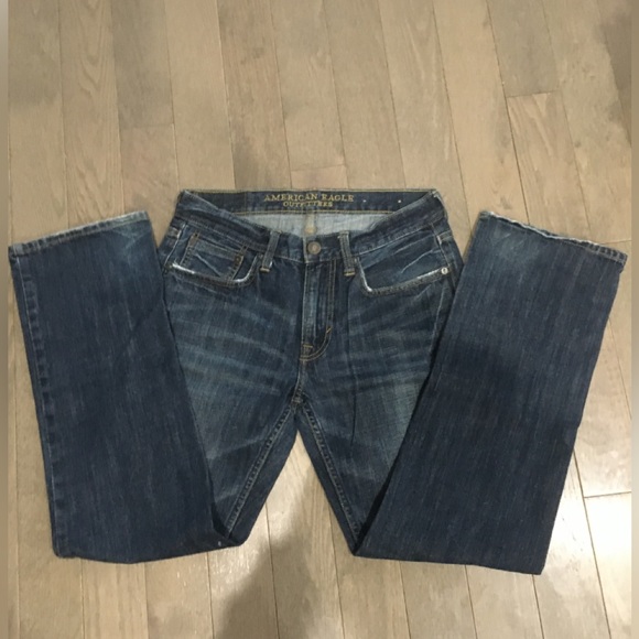 American Eagle Outfitters Men’s  Straight Leg Jeans, Dark Wash, Size 28/30, - Picture 5 of 12
